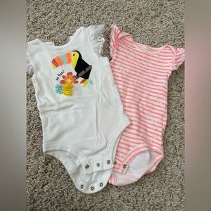Babystarters glittery toucan summer onesies- colorful baby girl outfit